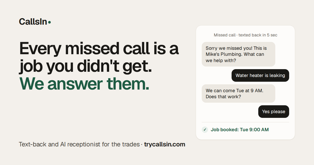 I built an AI receptionist for plumbers. Call the demo line and try to break it